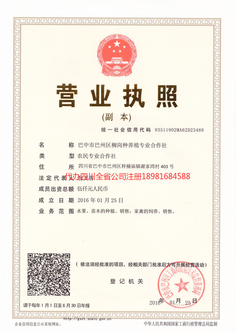 乐山乐山柳岗种养殖专业合作社