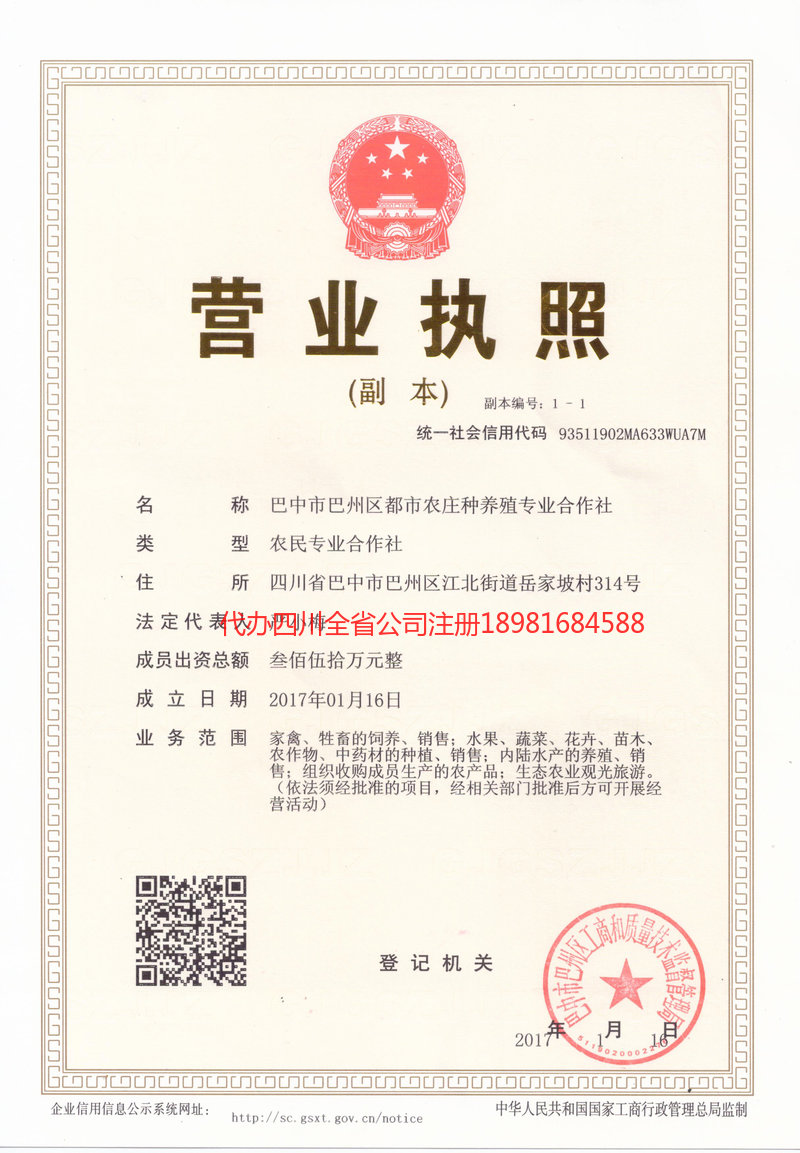 乐山乐山都市农庄种养殖专业合作社